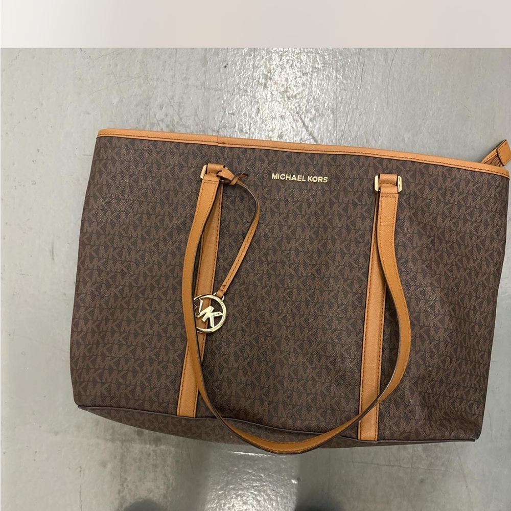 Michael Kors Chocolate and Tan Tote